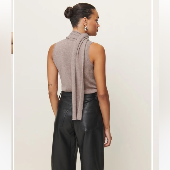 Reformation Elena Cashmere Scarf Tank XS  (Color - Toast) - Picture 4 of 11